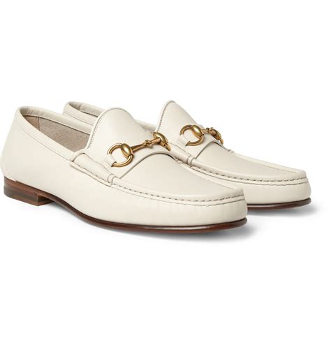 mens white gucci loafers|gucci men's loafer with horsebit.